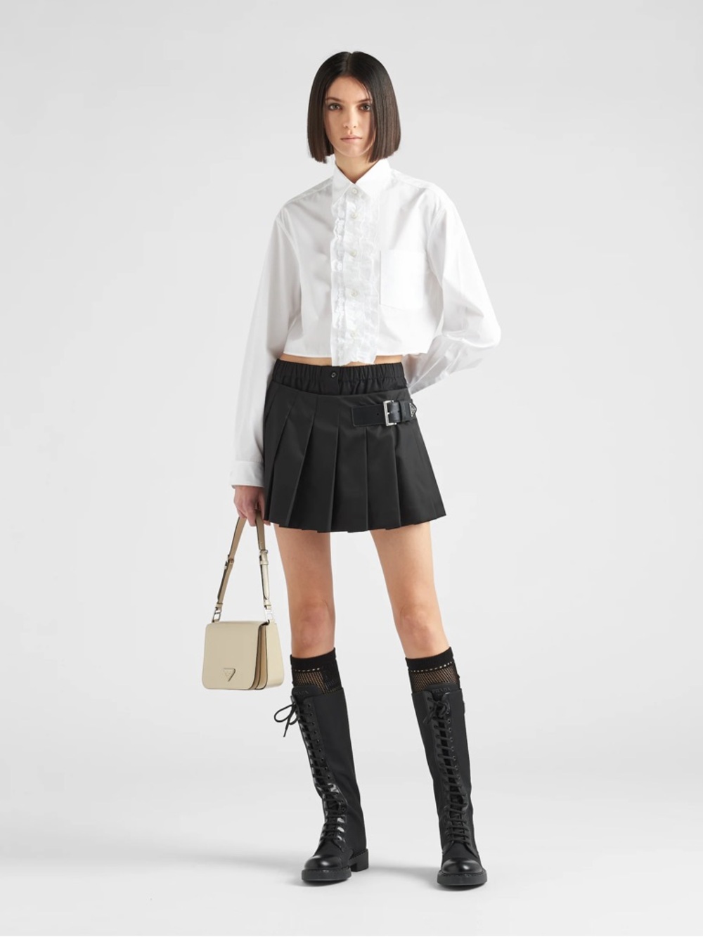 Prada Pleated Re-Nylon miniskirt - Picture 14 of 14